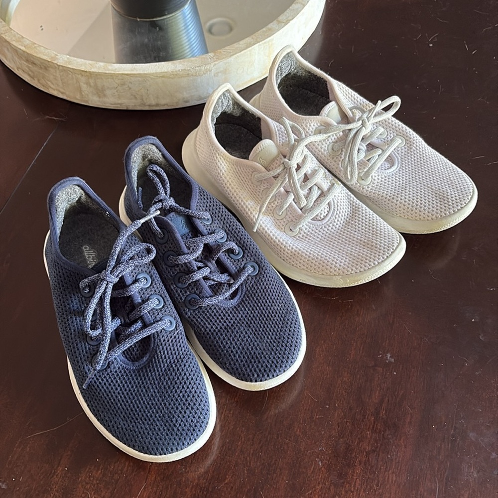 Allbirds Navy Blue AND White Sneakers